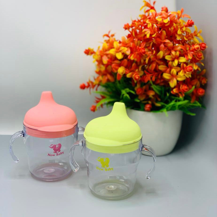 Baby Feeding Sipper, Baby Sippy Spout Cup with Handles, 250ml Angle Drinking Cup Baby Feeding Sipper, Baby Sippy Spout Cup with Handles, 250ml Angle Drinking Cup